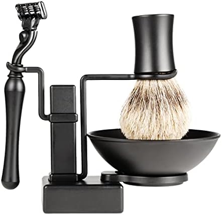 Grandslam Shaving Kit for Men, Safety Razor, Shaving Brush,Soap Cream and Stand, Stainless Steel Bowl Kit Gift Set