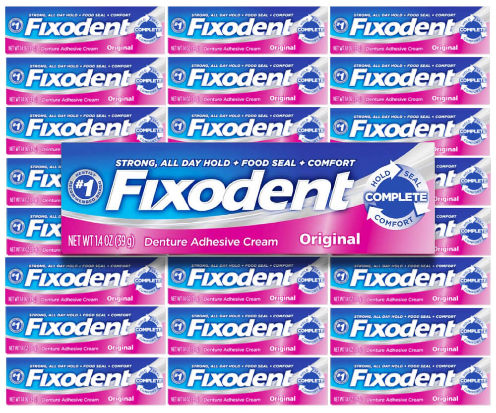 Fixodent - Original Denture Adhesive Cream - 1.4 oz - 24 Pack