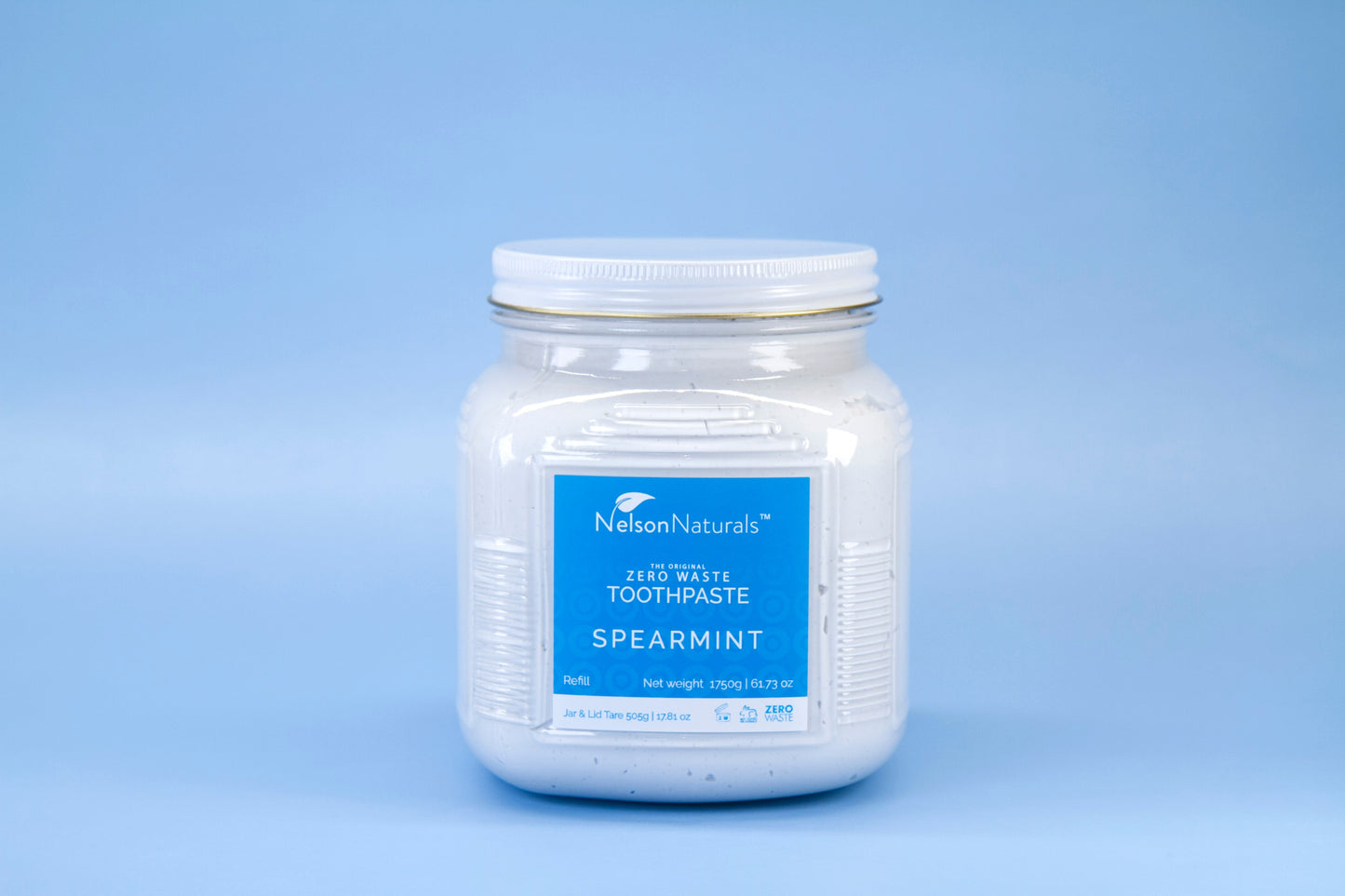 Spearmint Bulk Toothpaste 1750 g - NEW IMPROVED GLASS JAR - Wholesale