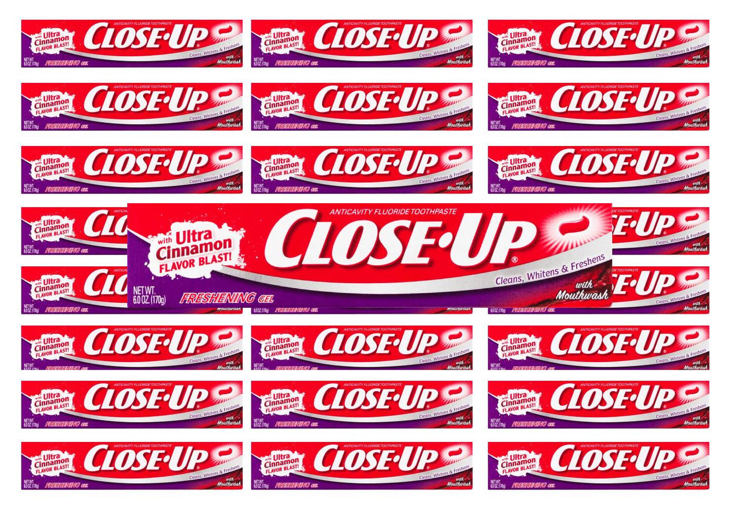 Close-Up Fluoride Toothpaste Refreshing Gel 6 oz - 24 Pack