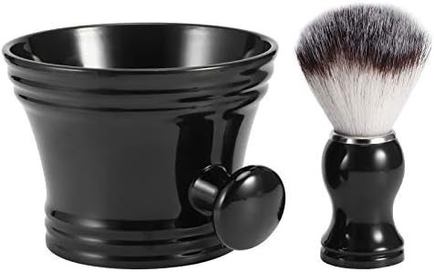 Yosoo Traditional Beard Shaving Tool Set-Best Cup Bowl, Shaving Bowl Brush Wet Shaving Set 2 Piece Shaving Bowl, Beard Care Soft Haircut Shaving Tool Set