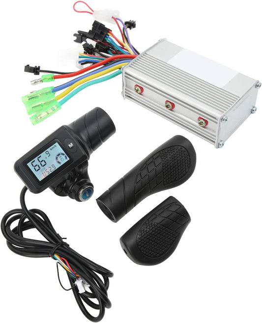 Keenso Electric Bike Scooter Brushless Motor Controller, 36V 48V 350W Brushless Motor Controller with 805 LCD Display Throttle Grip