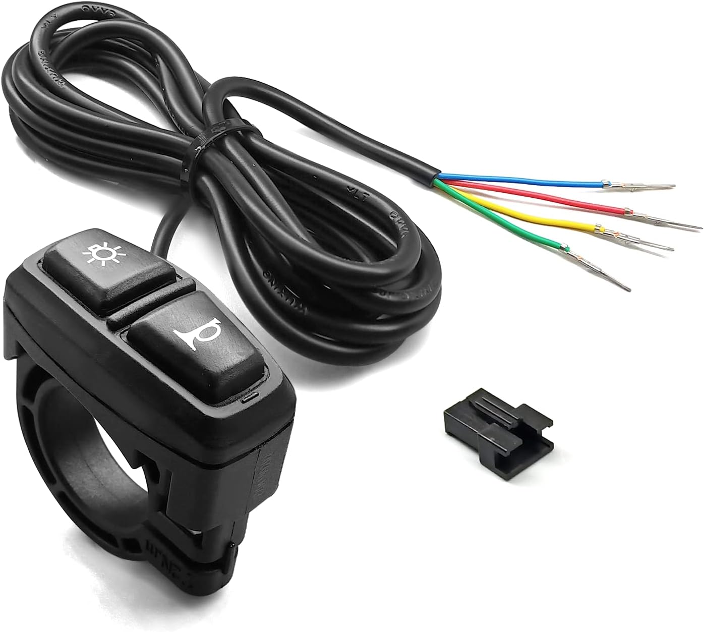 WUXING DK226/DK11 Electric Bike Scooter Light Switch 24V/36V/48V/60V/72V Ebike Lamp and Horn Switch