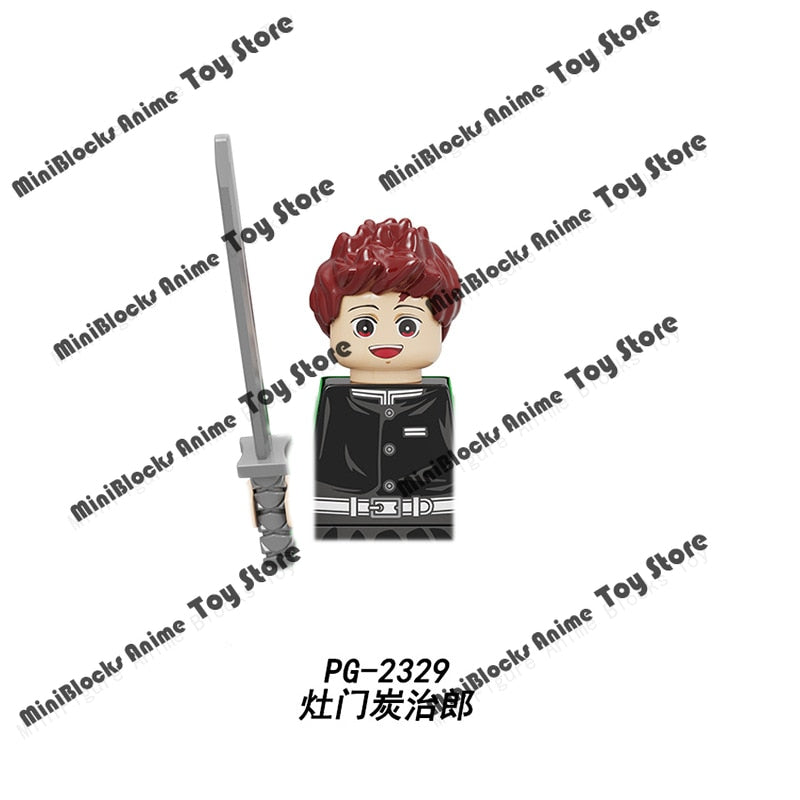 Demon Slayer Anime Series Mugen Train WM6116 Tanjirou Nezuko Giyuu Kyoujurou Figures Heads Building Blocks Creative Toys For Kid - YourStore