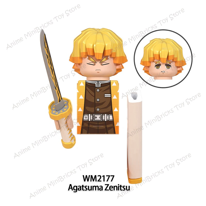 Demon Slayer Anime Series Mugen Train WM6116 Tanjirou Nezuko Giyuu Kyoujurou Figures Heads Building Blocks Creative Toys For Kid - YourStore
