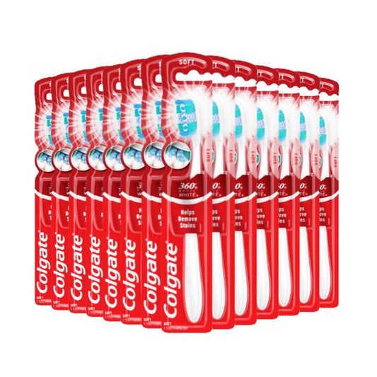Colgate 360 Optic White Whitening Toothbrush Soft , 12 Pack