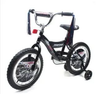 Chromewheels "ROAD STAR" 16" BMX KIDS BIKE AIRTIRE WHEELS, Black