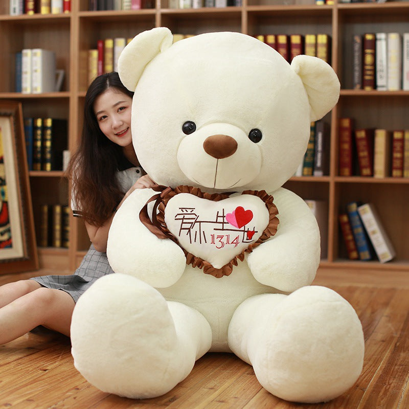 Ribbon Hug Love Bear Large Plush Toy