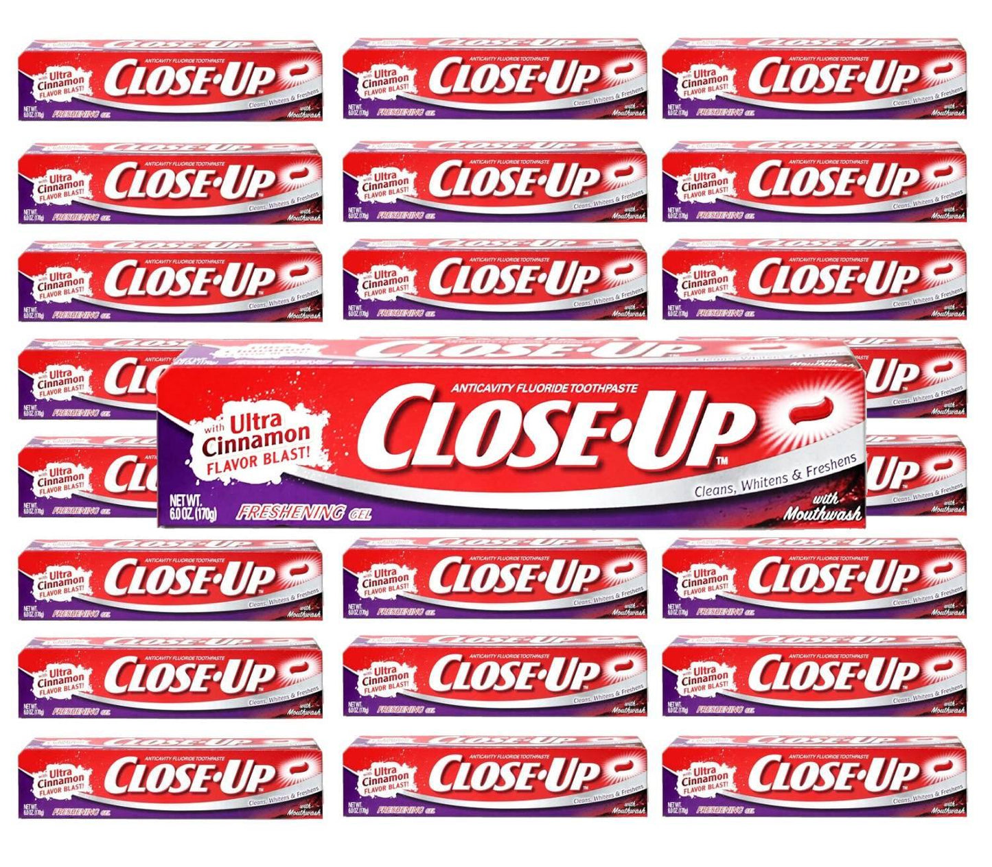 Close-Up Fluoride Toothpaste Refreshing Gel 4oz - 24 Pack