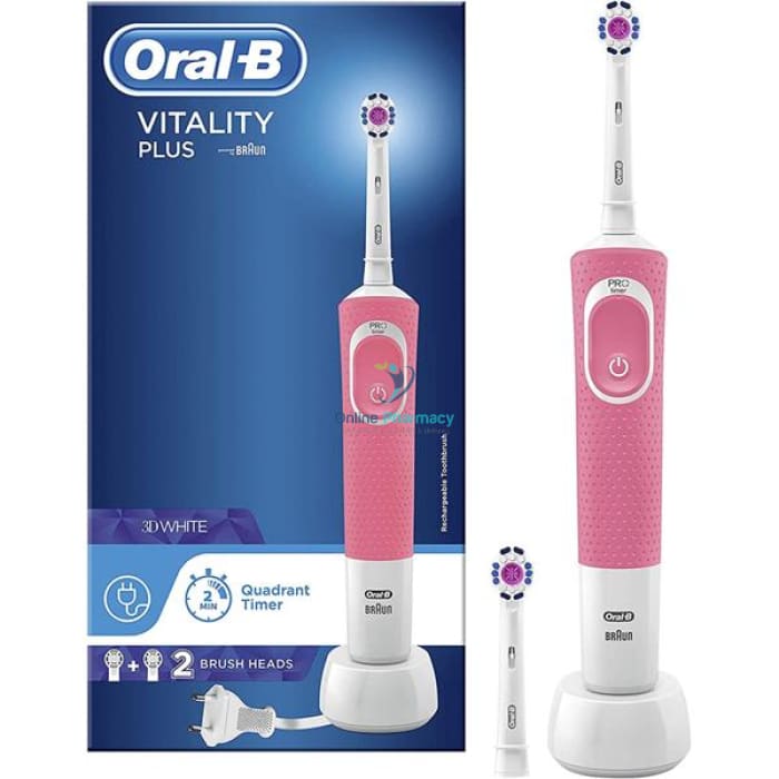 Vitality Plus Rechargeable Electric Toothbrush 3D Pink